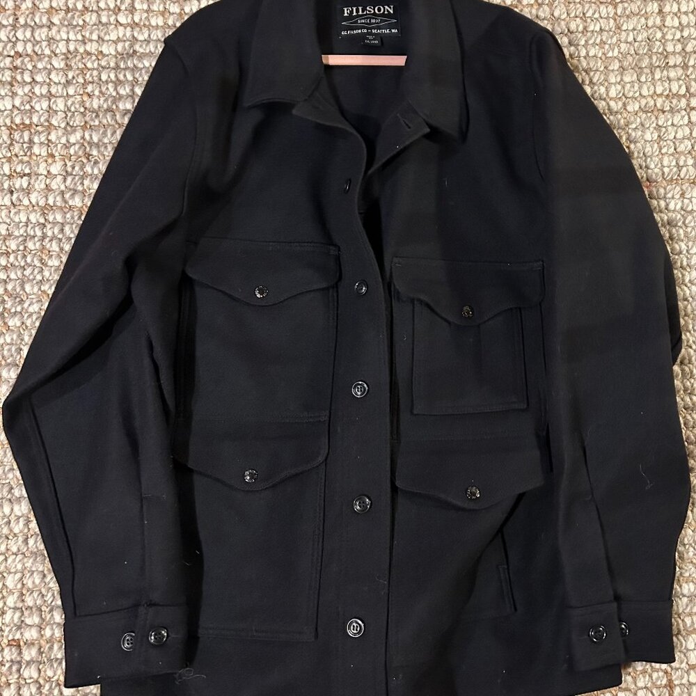 Filson Navy Mackinaw Cruiser, XXL Tall